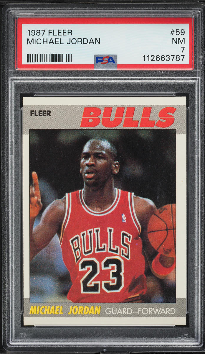 1987 Fleer Basketball Michael Jordan #59 PSA 7 NRMT