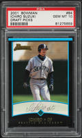 2001 Bowman Draft Picks Ichiro Suzuki ROOKIE #BDP84 PSA 10 GEM