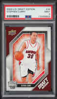 2009 Upper Deck Draft Edition Stephen Curry ROOKIE #34 PSA 9 MINT