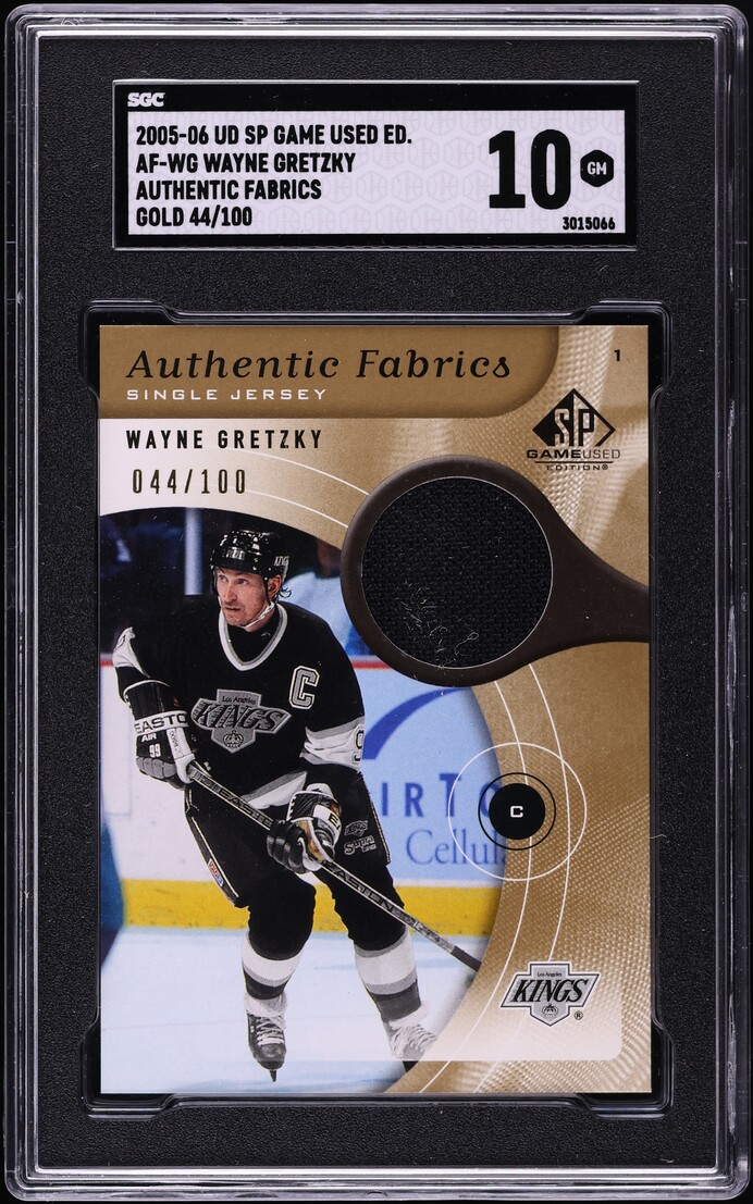 2005 SP Game Used Authentic Fabrics Gold Wayne Gretzky PATCH SGC 10 GEM MINT