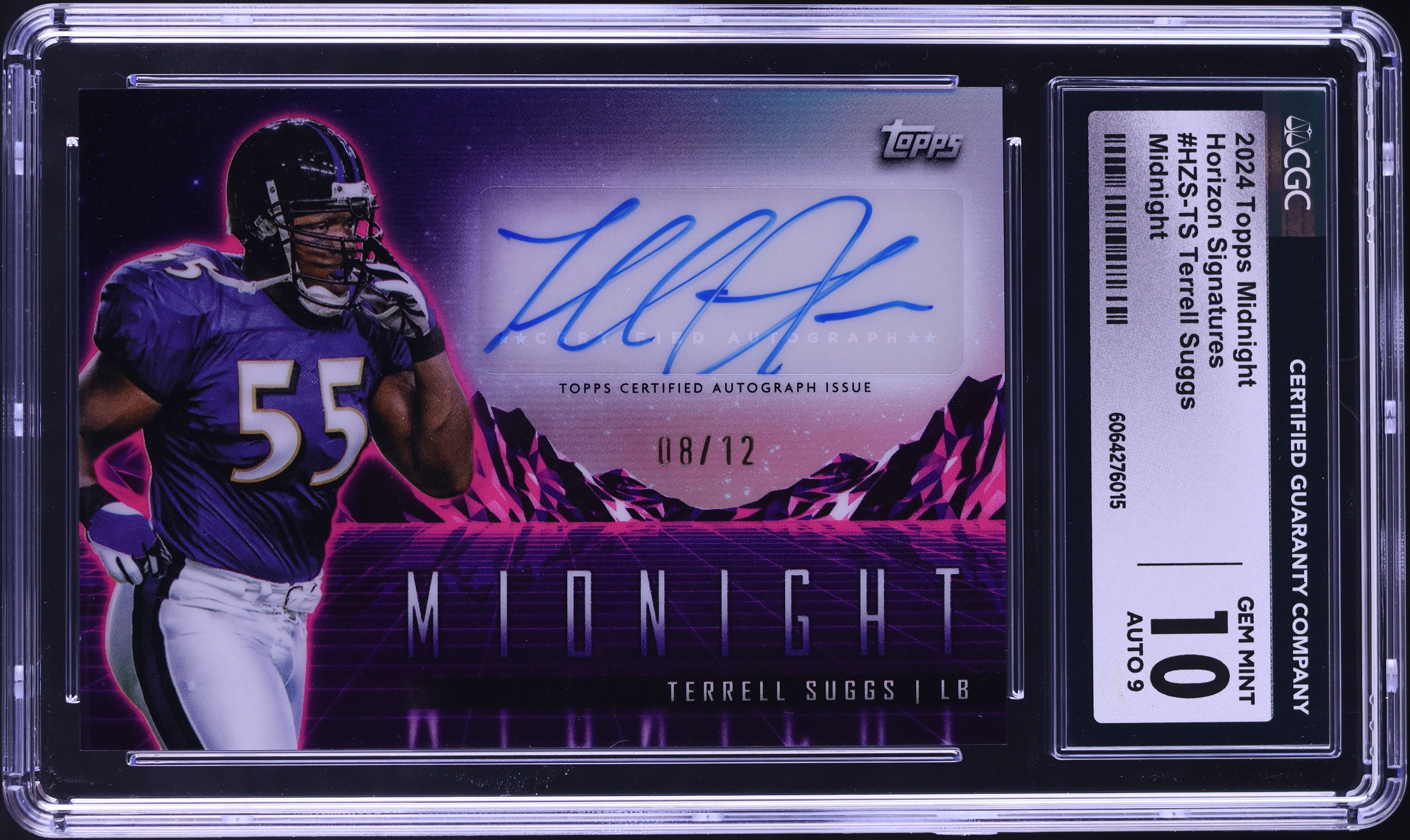 2024 Topps Midnight Horizon Terrell Suggs AUTO /12 #HZS-TS CGC 10