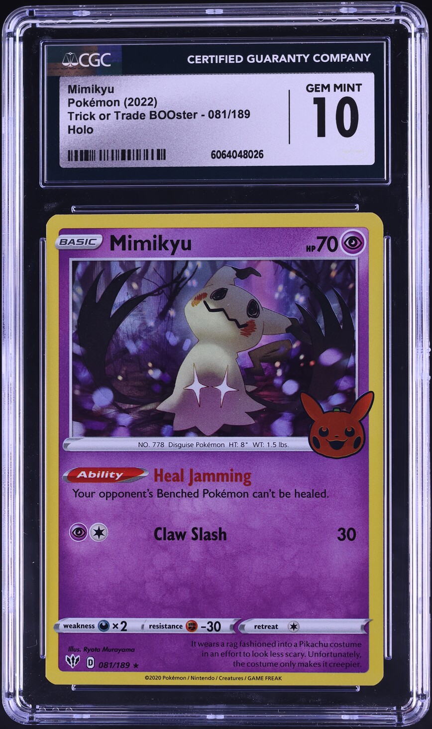 2022 Pokemon SWSH Darkness Ablaze Trick Or Trade Holo Mimikyu #81