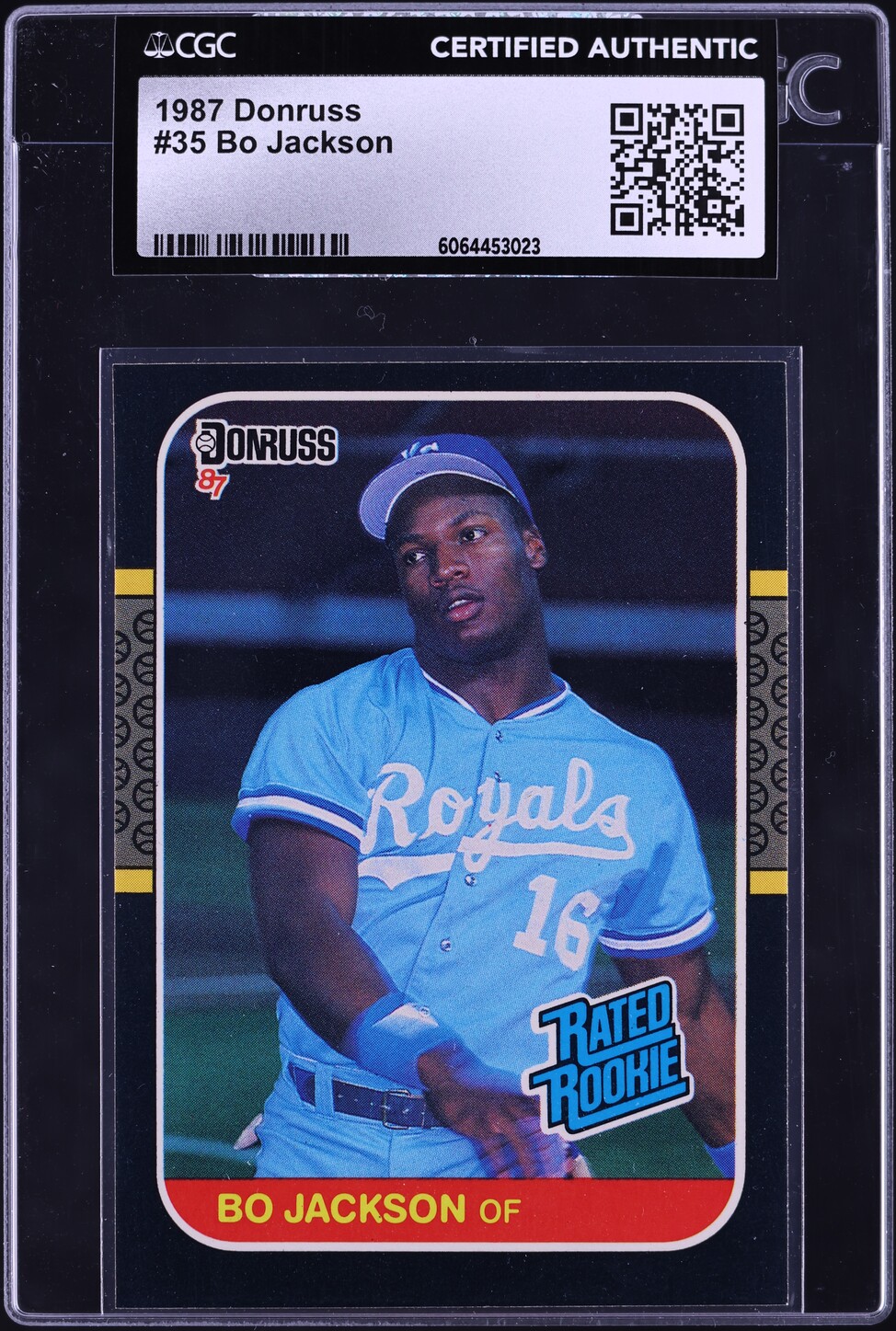 1987 Donruss Bo Jackson ROOKIE #35 CGC AUTH