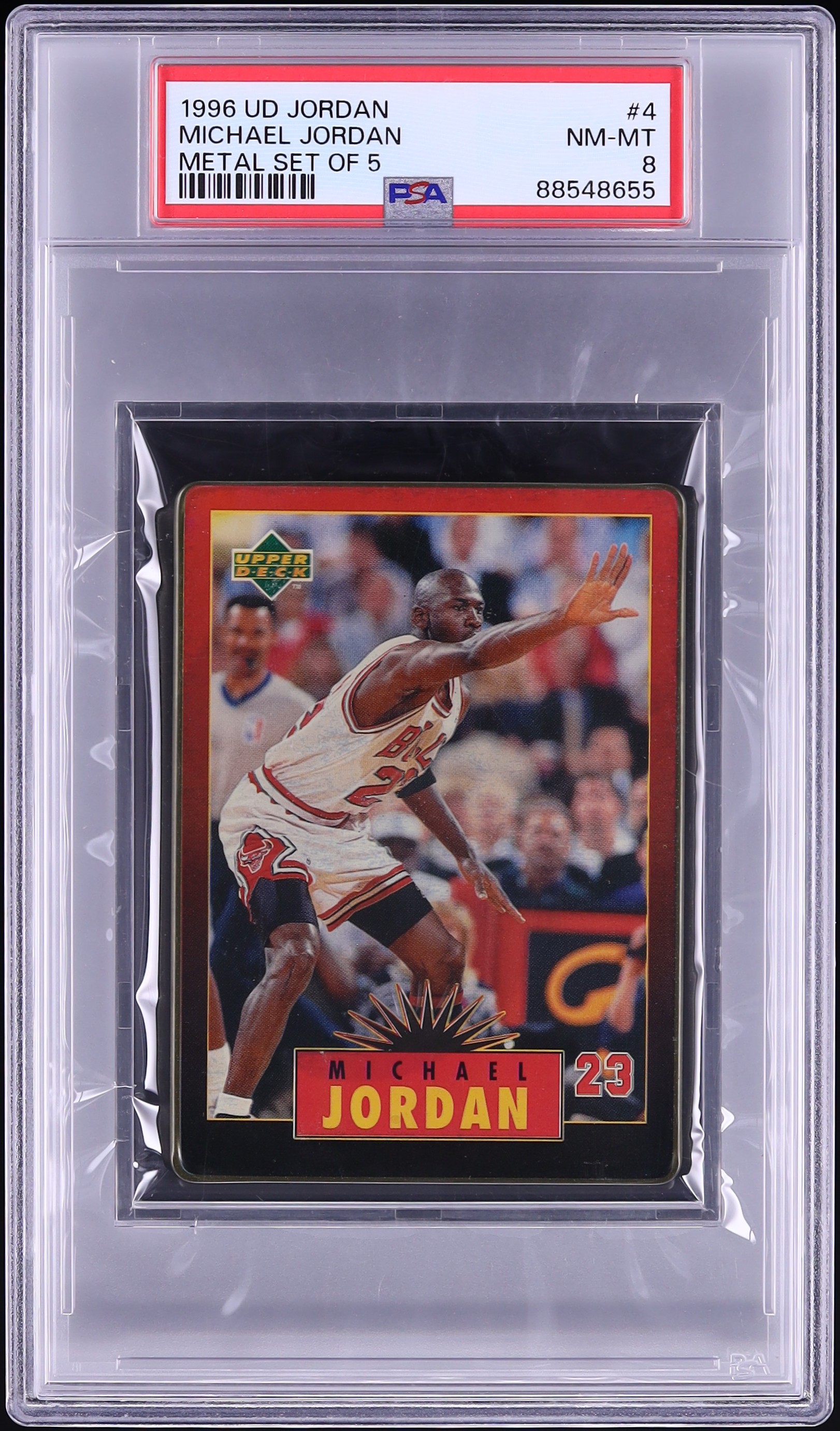 1996 Upper Deck Metal Set Of 5 Michael Jordan #4 PSA 8 NM-MT on
