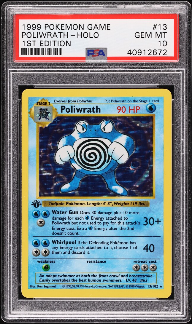 first edition holo pokemon cards PSA 9 MINT or Paralyzed History has been made! 