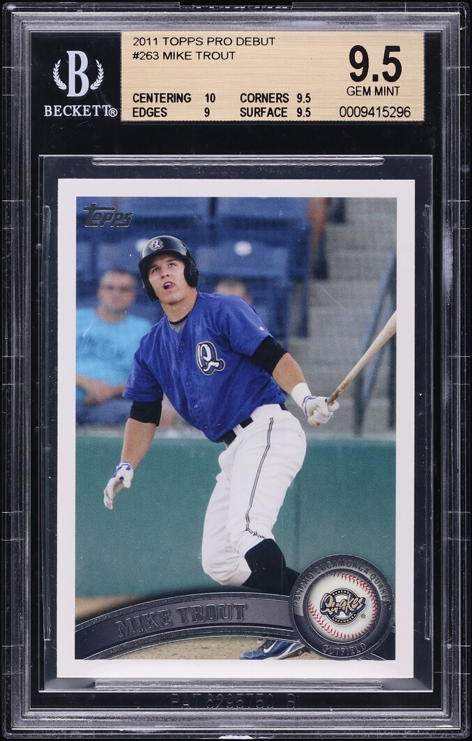 2011 Topps Pro Debut Mike Trout ROOKIE #263 BGS 9.5 GEM MINT