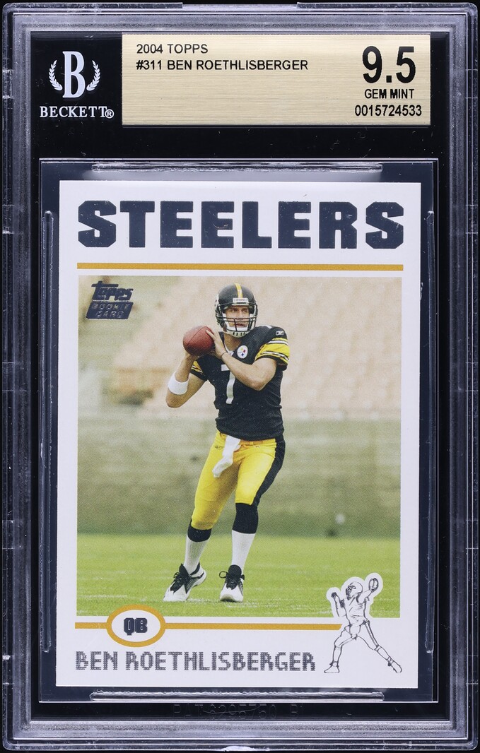 2004 Topps Football Ben Roethlisberger ROOKIE #311 BGS 9.5 GEM MINT