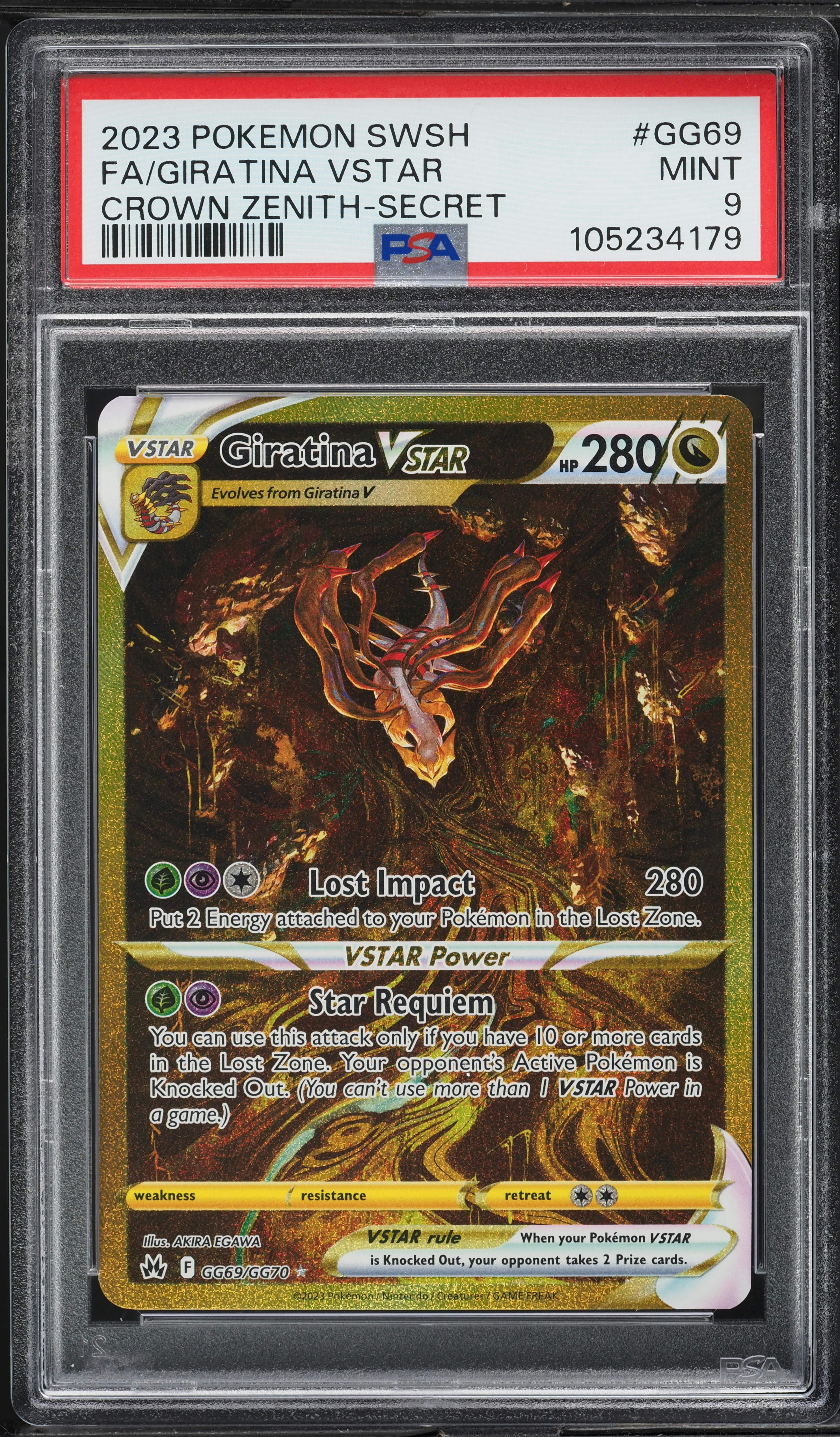 Pokemon Crown Zenith Secret Rare Holo Giratina Vstar GG69