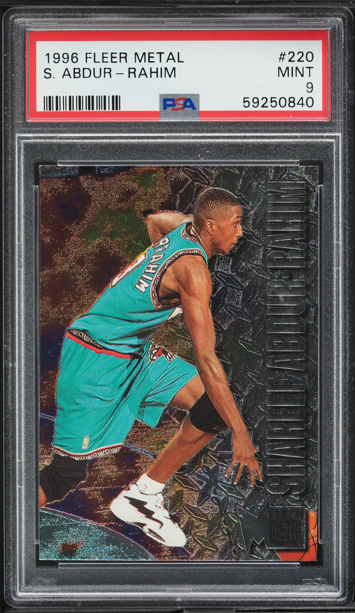 1996 Metal Basketball Shareef Abdur-Rahim #220 PSA 9 MINT