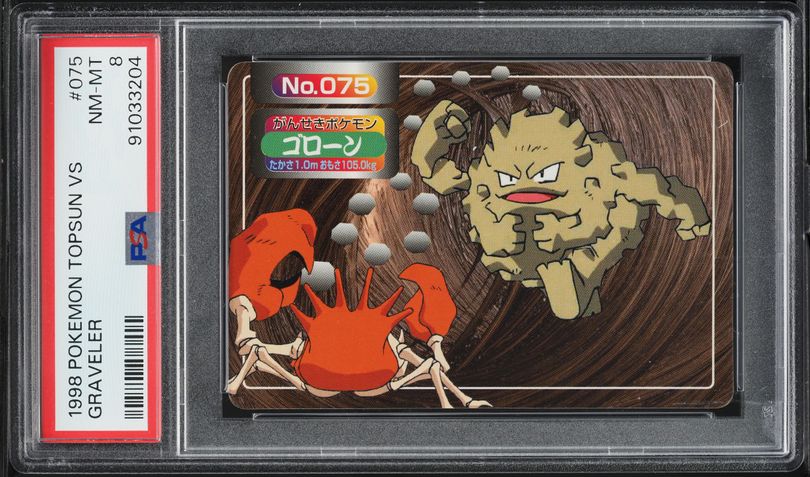 1998 Pokemon Japanese Topsun VS Graveler #75 PSA 8 NM-MT