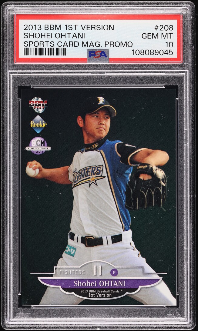 2013 BBM 1st Version Sports Card Magazine Promo Shohei Ohtani ROOKIE PSA 10 GEM