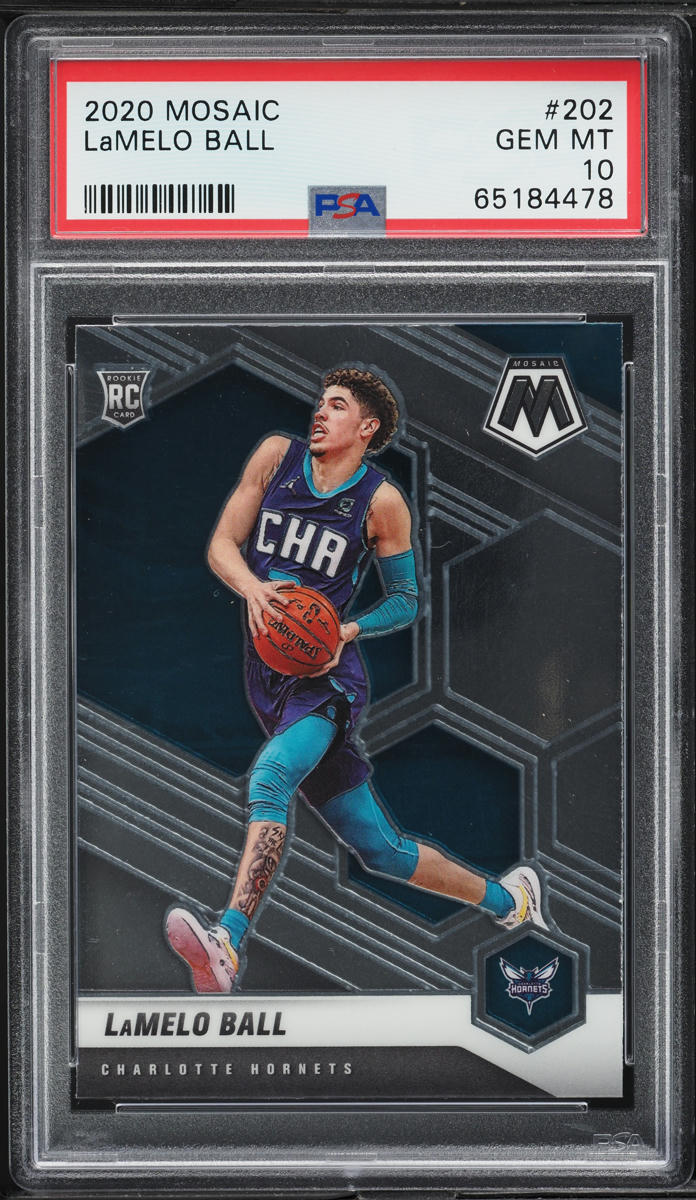 2020 Panini Mosaic LaMelo Ball ROOKIE #202 PSA 10 GEM MINT
