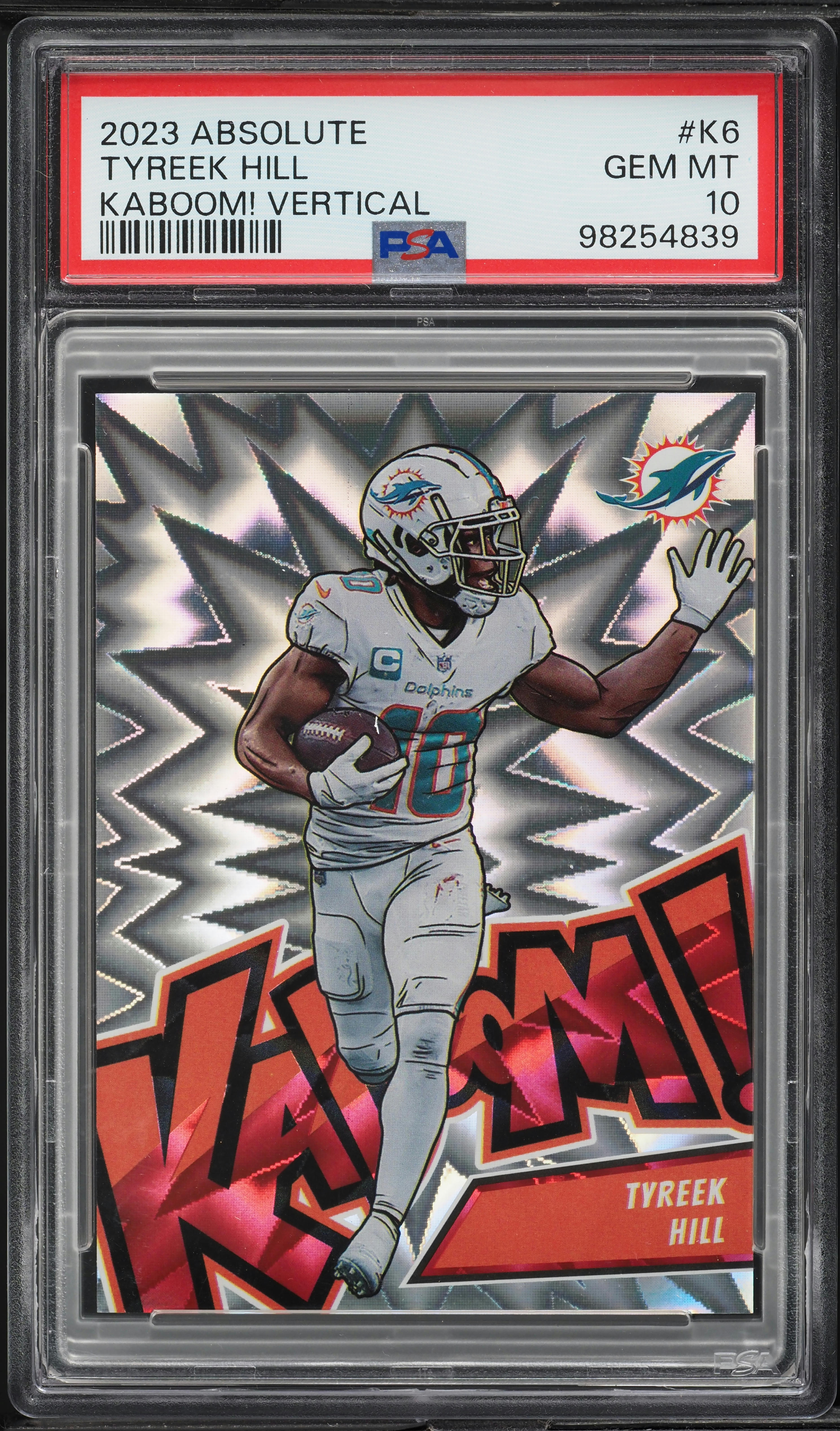 2023 Absolute Kaboom! Vertical Tyreek Hill #K6 PSA 10 GEM MINT on