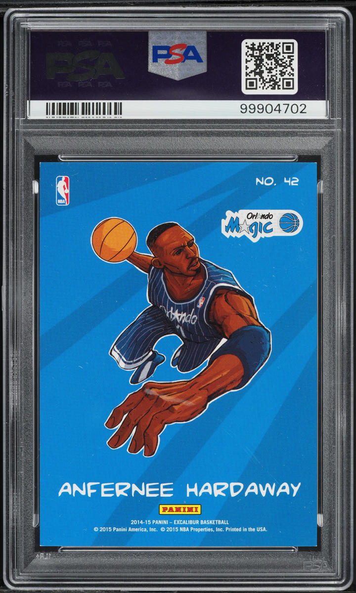 2014 Panini Excalibur Kaboom Anfernee Hardaway #42 PSA 8 NM-MT on