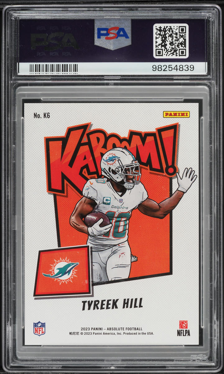 2023 Absolute Kaboom! Vertical Tyreek Hill #K6 PSA 10 GEM MINT on