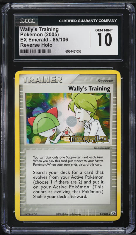 2005 Pokemon EX Emerald Reverse Holo Wally's Training #85 CGC 10 GEM MINT
