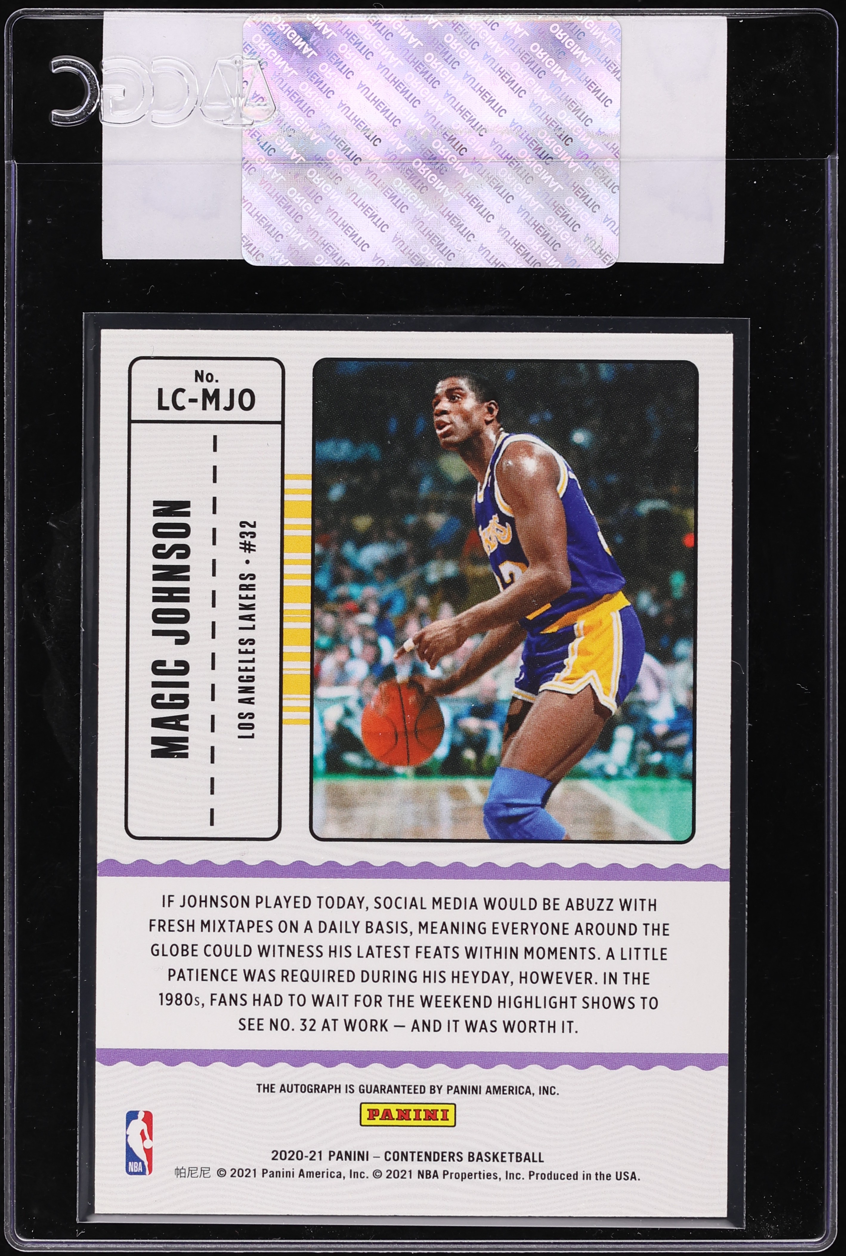 スポーツ選手 Panini Magic Johnson auto /35 スポーツ選手 Panini