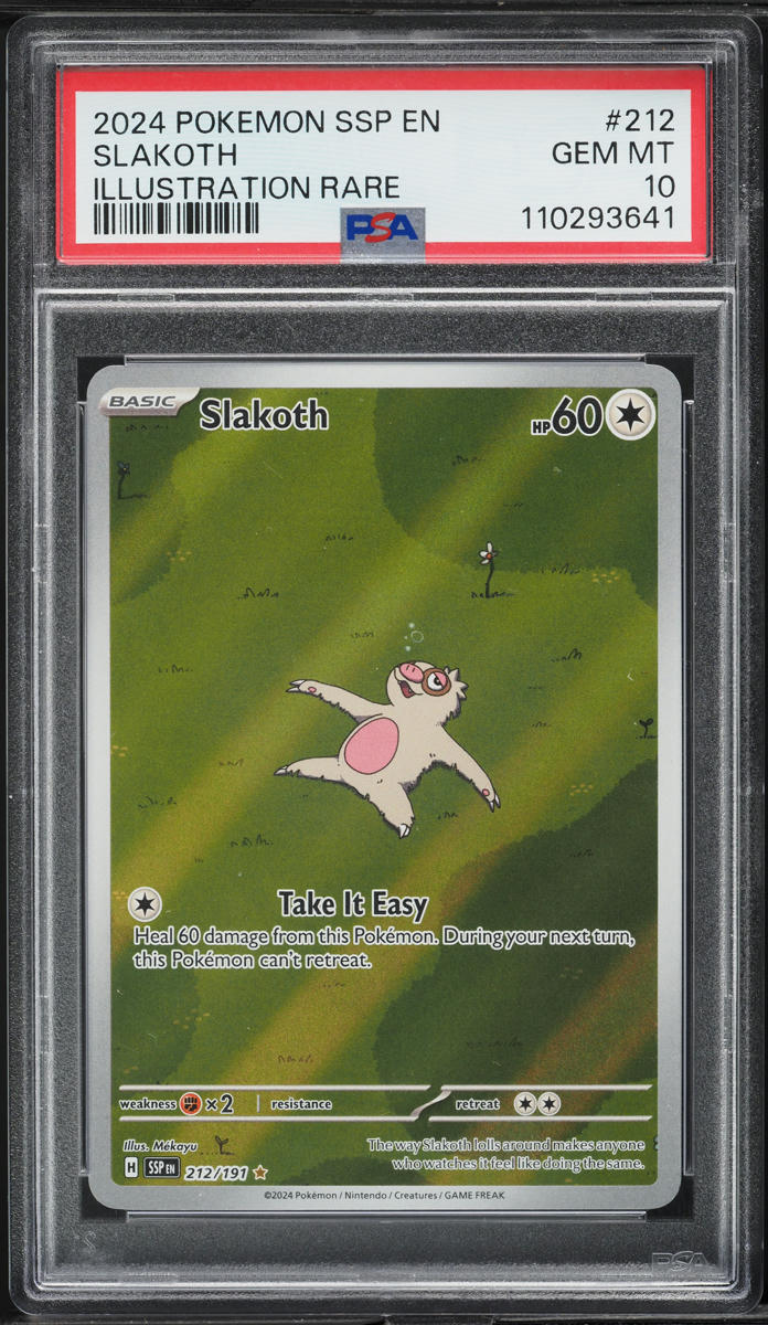 2024 Pokemon Scarlet & Violet Surging Sparks IR Slakoth #212 PSA 10 GEM MINT