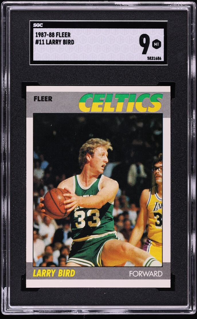 1987 Fleer Basketball Larry Bird #11 SGC 9 MINT