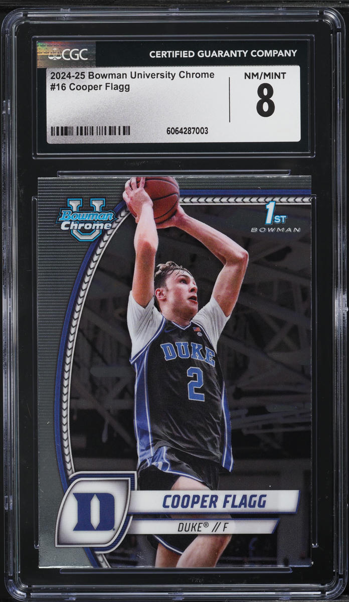2024 Bowman Chrome University Cooper Flagg ROOKIE #16 CGC 8 NM-MT