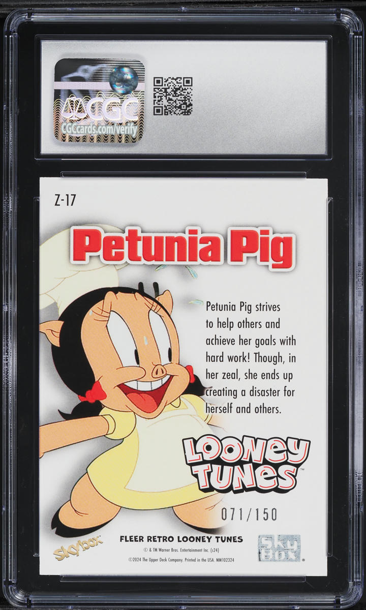 2024 Fleer Retro Looney Tunes Z-Force Rave Petunia Pig /150 #Z-17