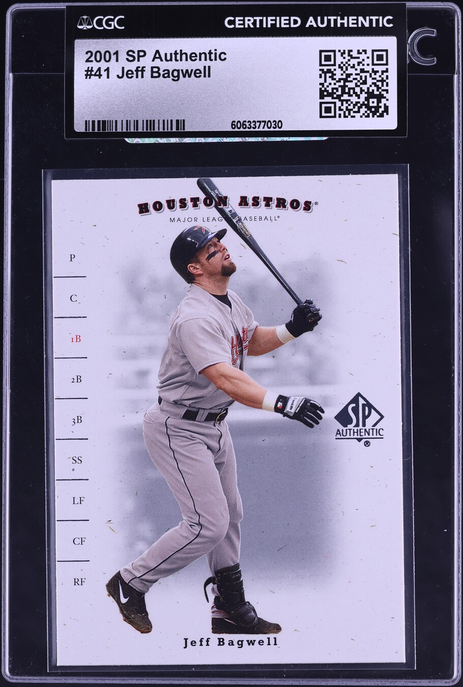 2001 SP Authentic Jeff Bagwell #41 CGC AUTH