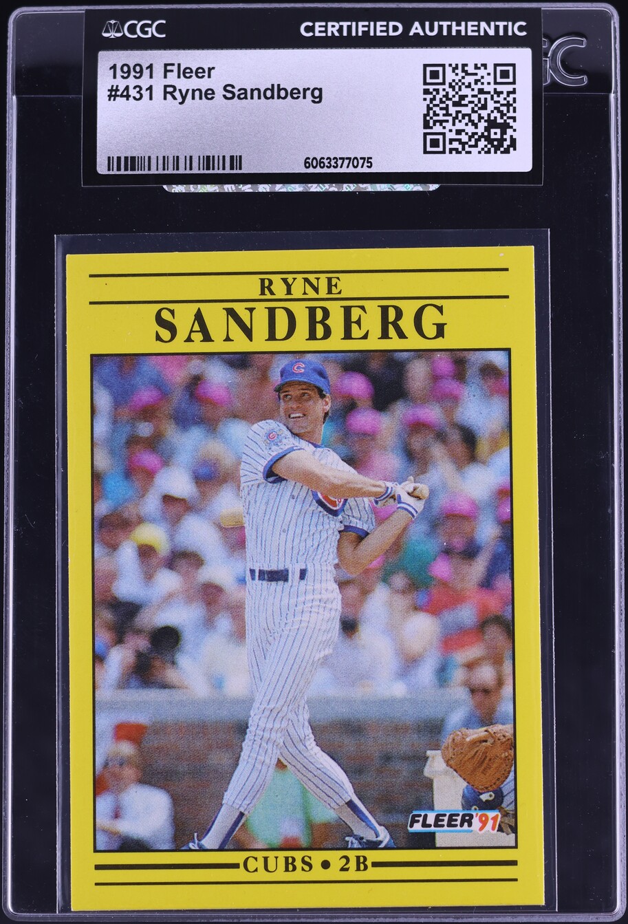 1991 Fleer Ryne Sandberg #431 CGC AUTH