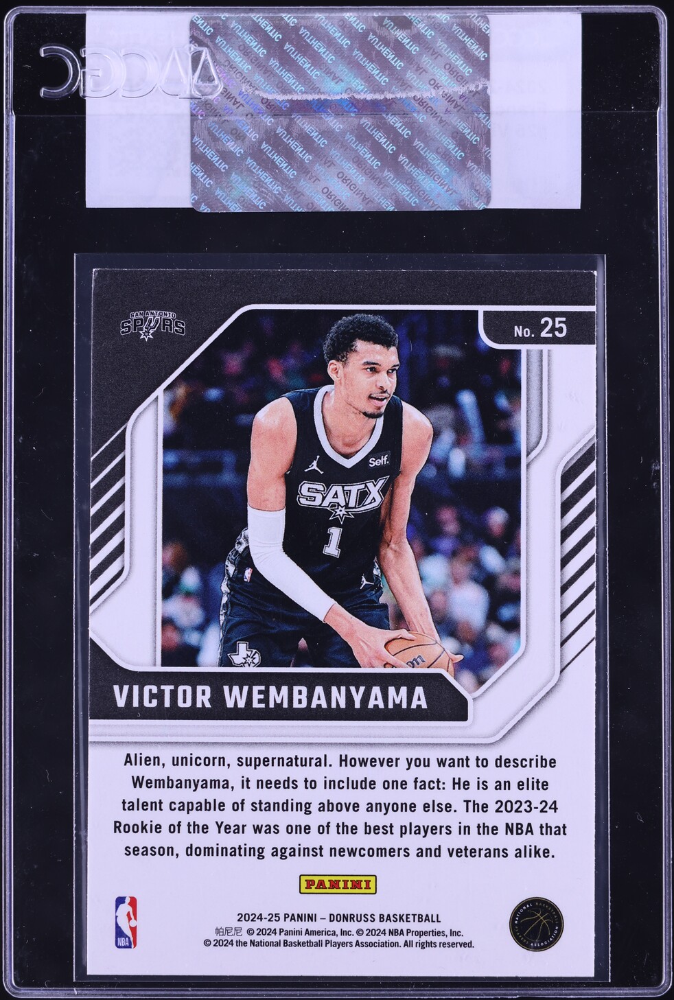 2024 Donruss Franchise Features Victor Wembanyama #25 CGC AUTH