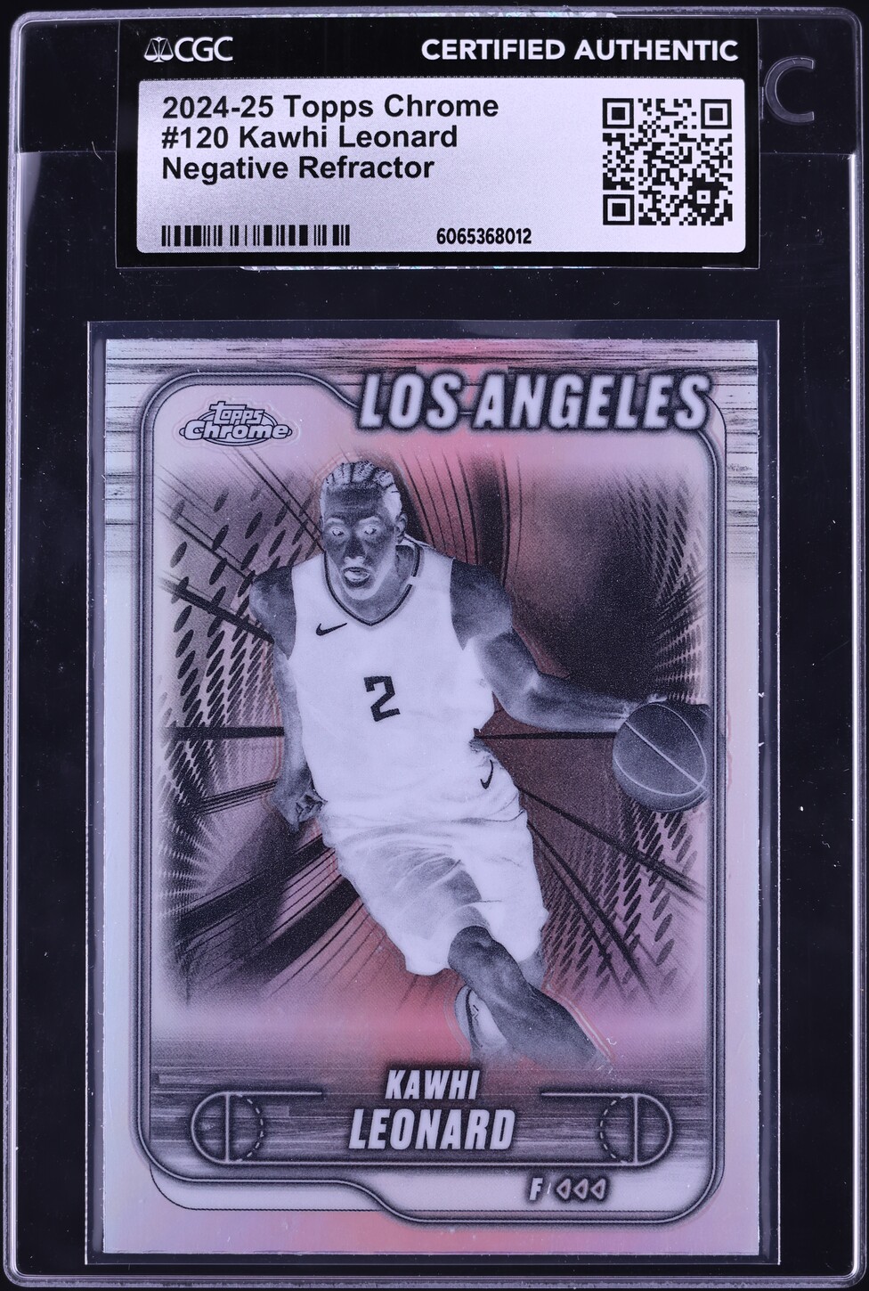 2024 Topps Chrome Basketball Negative Refractor Kawhi Leonard #120