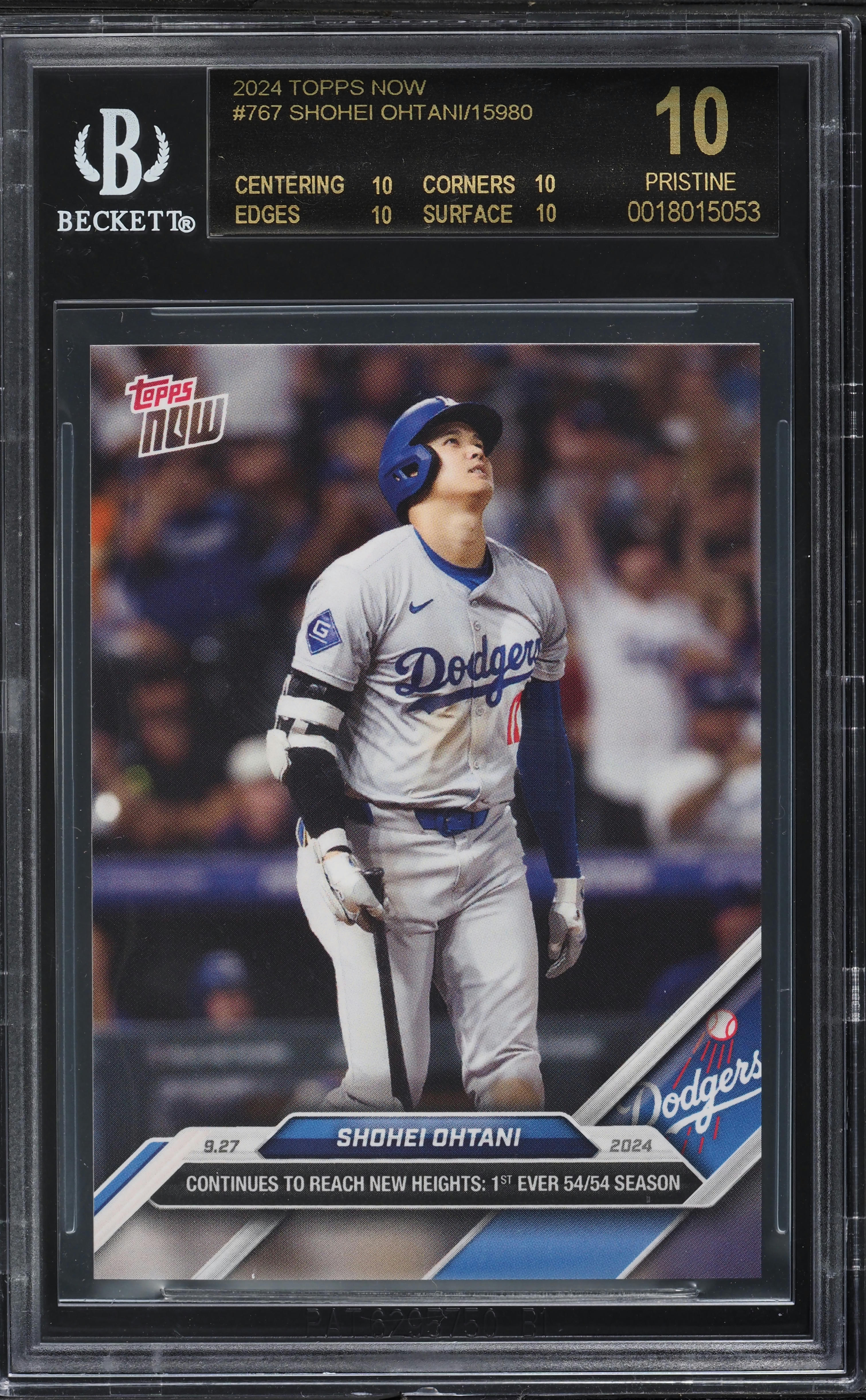 2024 Topps Now Shohei Ohtani #767 BGS 10 BLACK LABEL on Fanatics 