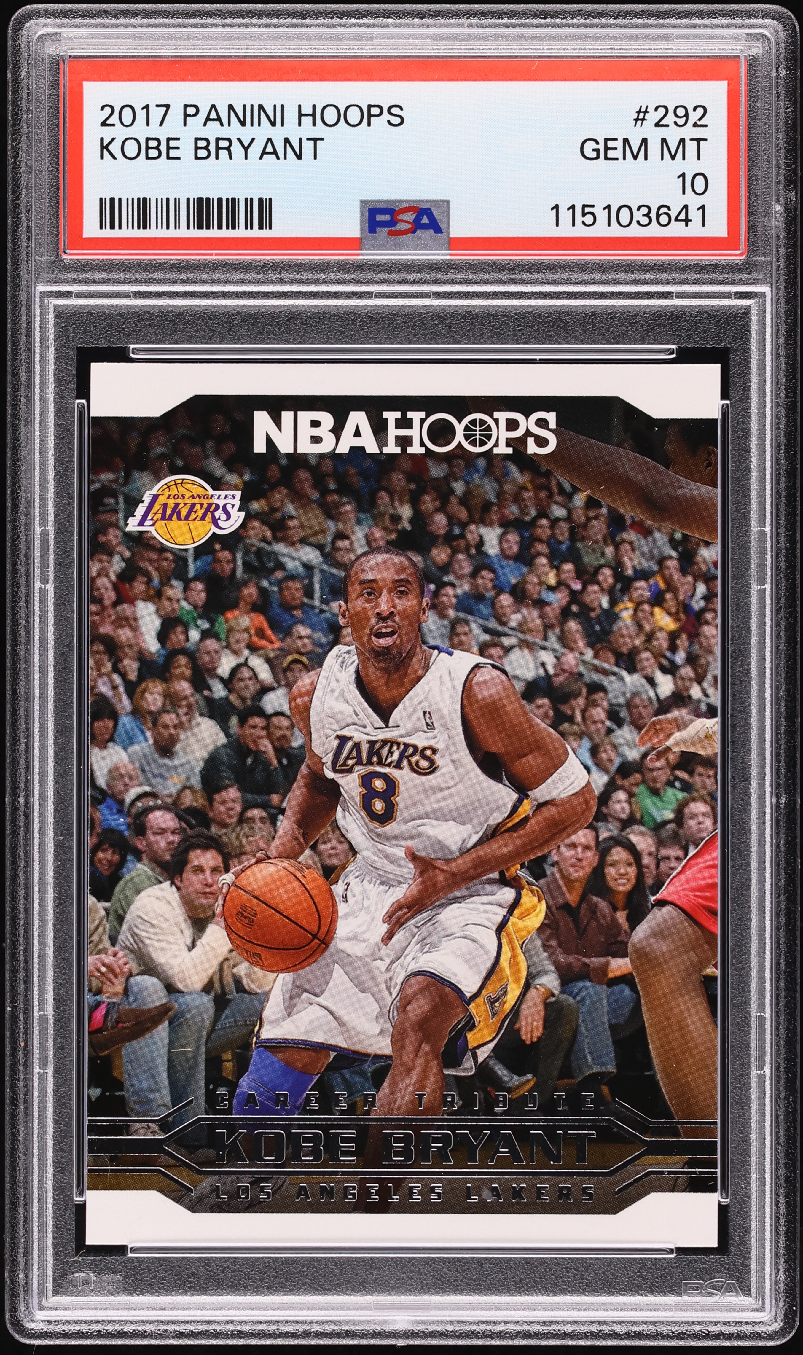 2017 Hoops Kobe Bryant #292 PSA 10 GEM MINT on Fanatics Collect