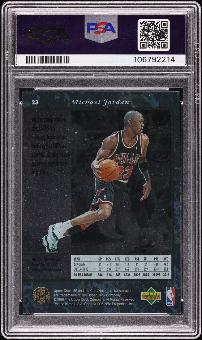 1995 SP Basketball Michael Jordan #23 PSA 10 GEM MINT on Fanatics