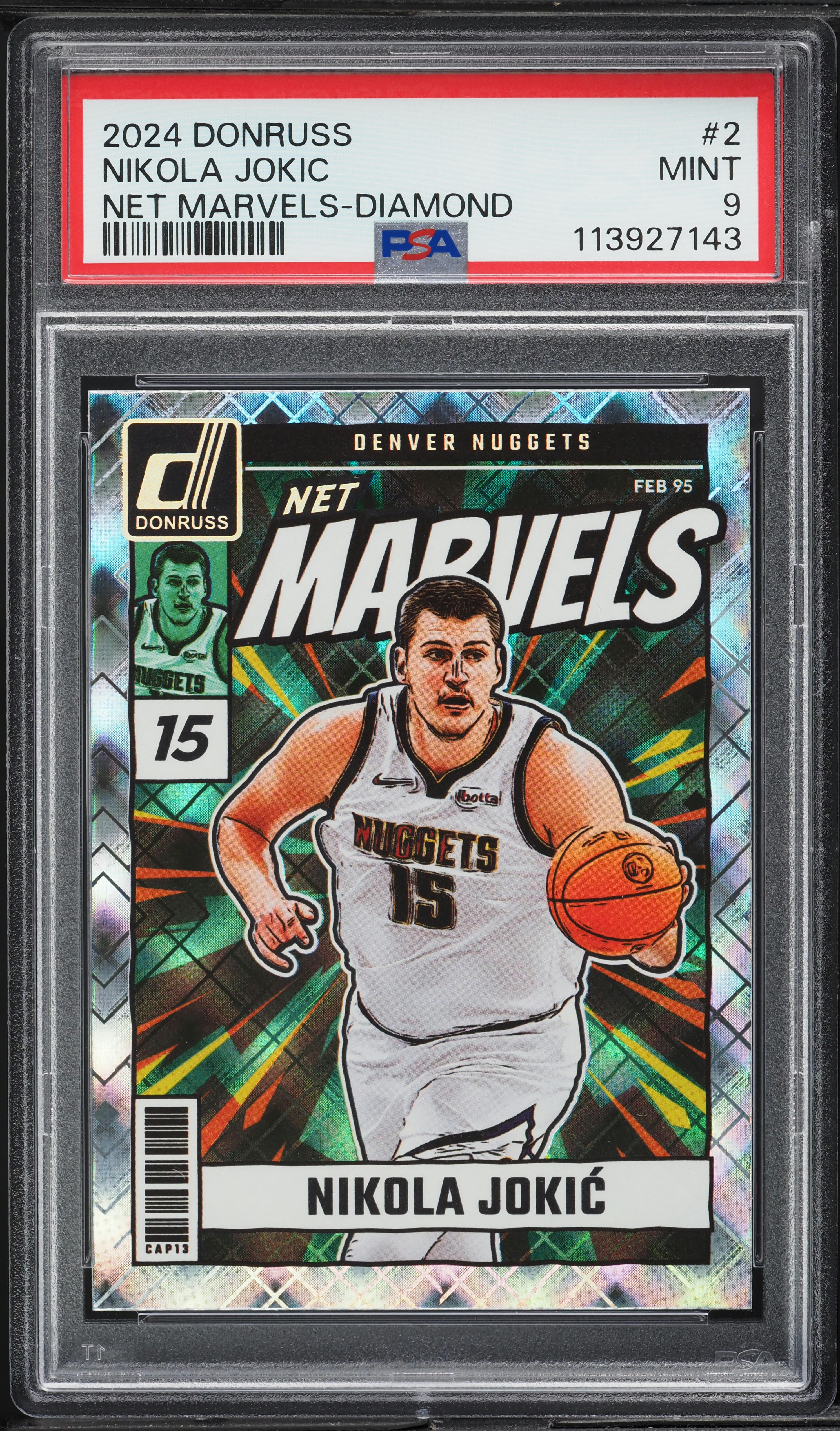 その他 NIKOLA JOKIC RC DONRUSS PSA9 2024 Donruss Net Marvels Diamond Nikola Jokic #2 PSA 9 MINT on