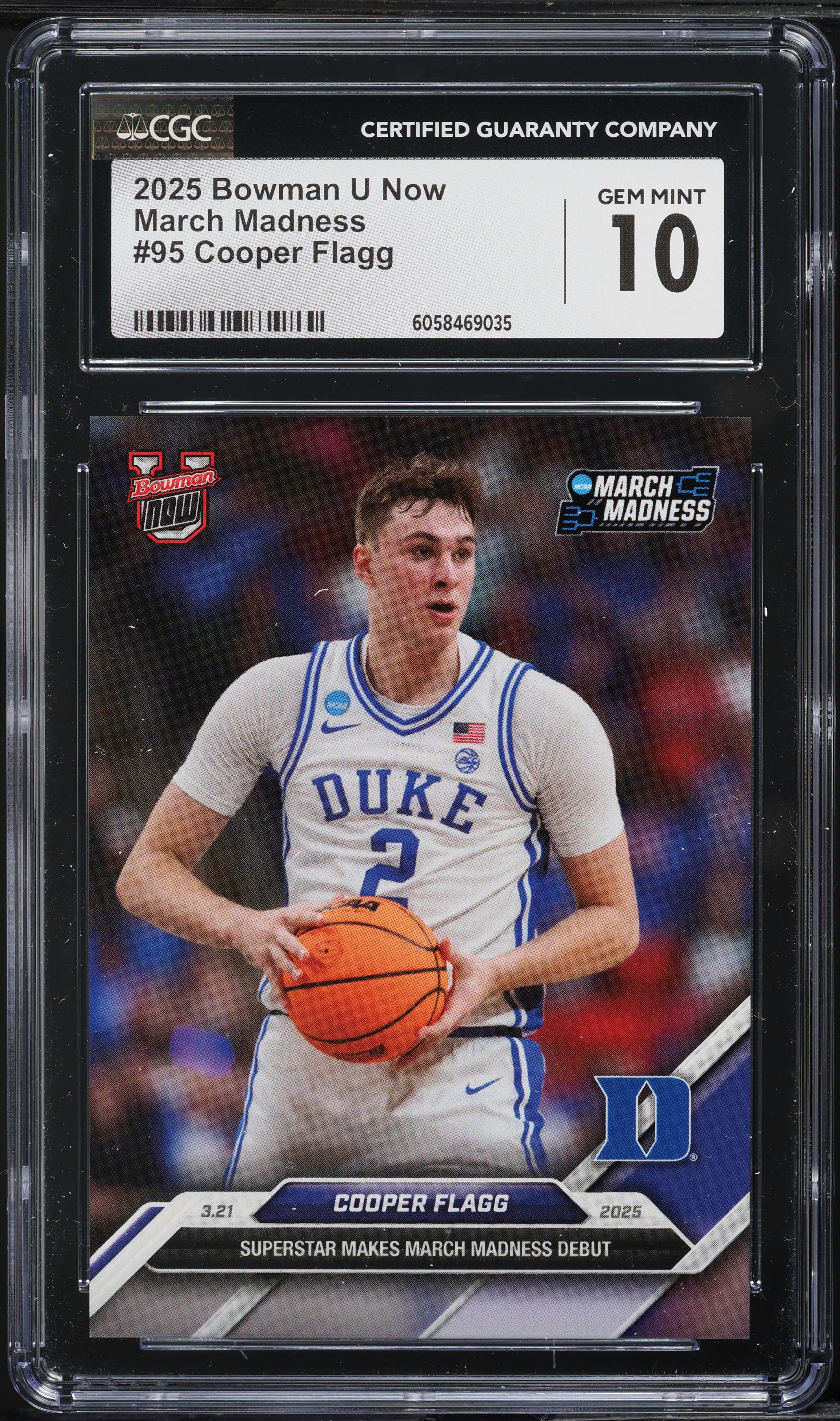 Carte Sport Cooper Flagg 2025 Bowman U Best MG-1 Mini Diamond Vert /99 - NCAA Basketball
