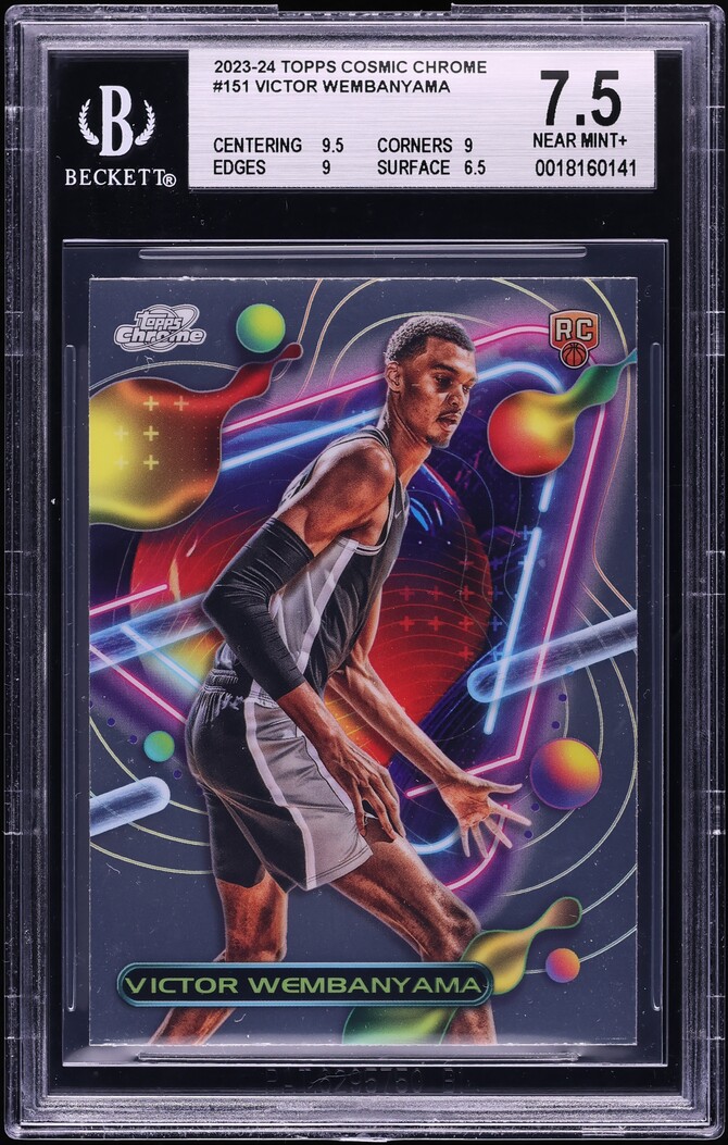 2023 Topps Chrome Cosmic Victor Wembanyama ROOKIE #151 BGS 7.5 NRMT+