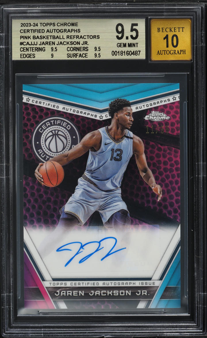 2023 Topps Chrome Certified Pink Refractor Jaren Jackson Jr. AUTO