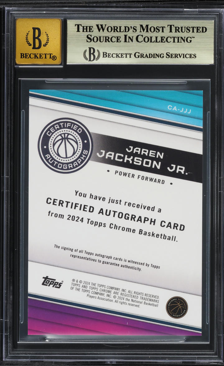 2023 Topps Chrome Certified Pink Refractor Jaren Jackson Jr. AUTO