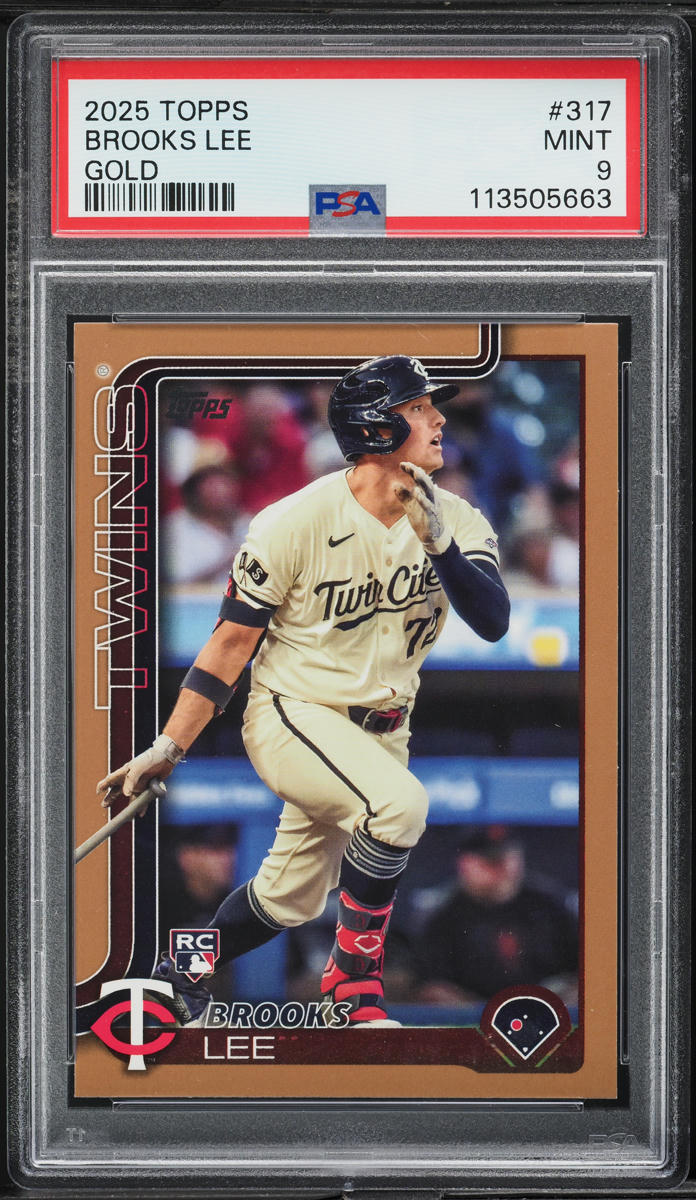 2025 Topps Gold Brooks Lee ROOKIE /2025 #317 PSA 9 MINT