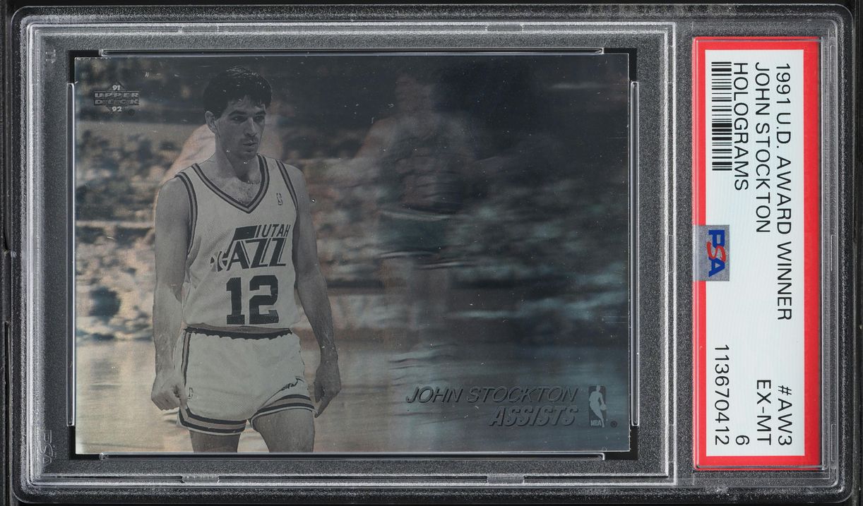 1991 Upper Deck Award Winner Holograms John Stockton #AW3 PSA 6 