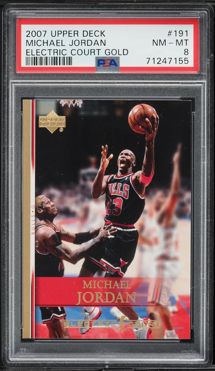 2007 Upper Deck Electric Court Gold Michael Jordan #191 PSA 8 NM-MT