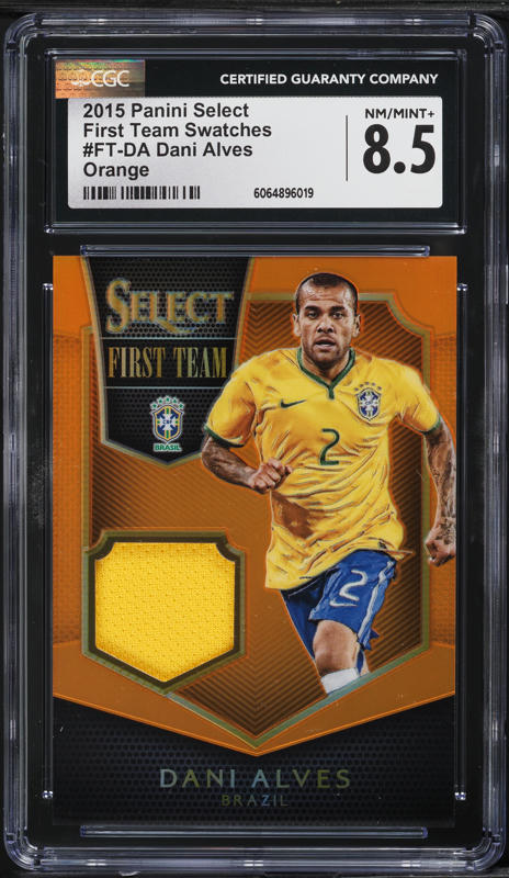 2015 Select First Team Orange Dani Alves PATCH /149 #FT-DA CGC 8.5