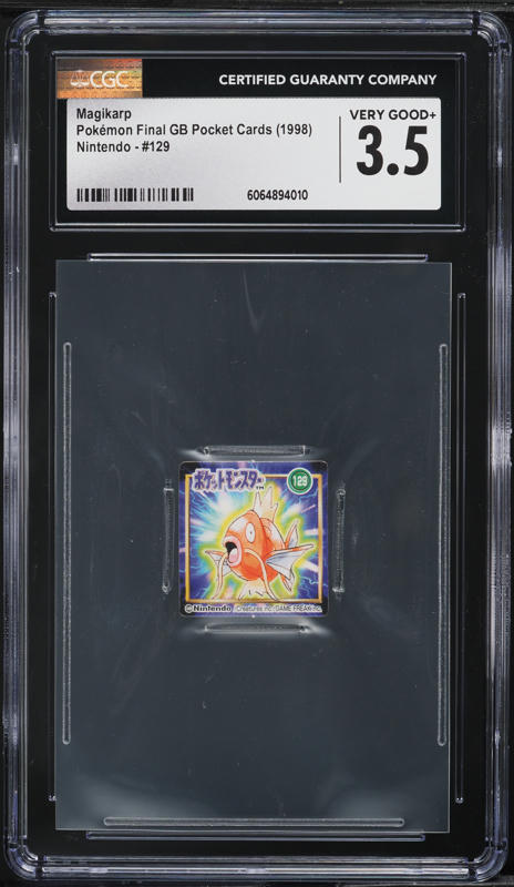 1997 Pokemon Japanese Nintendo Final GB Pocket Cards Magikarp #129 CGC 3.5 VG+
