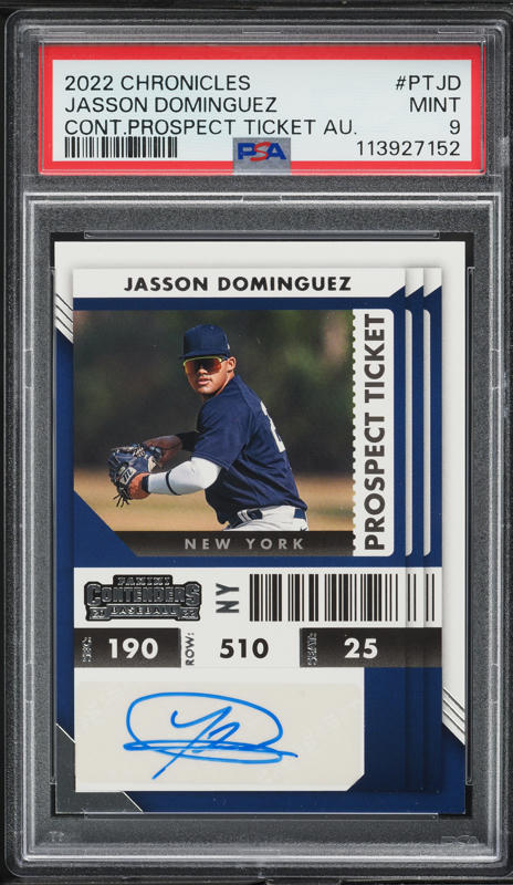 2022 Panini Chronicles Contenders Jasson Dominguez ROOKIE AUTO #PT 