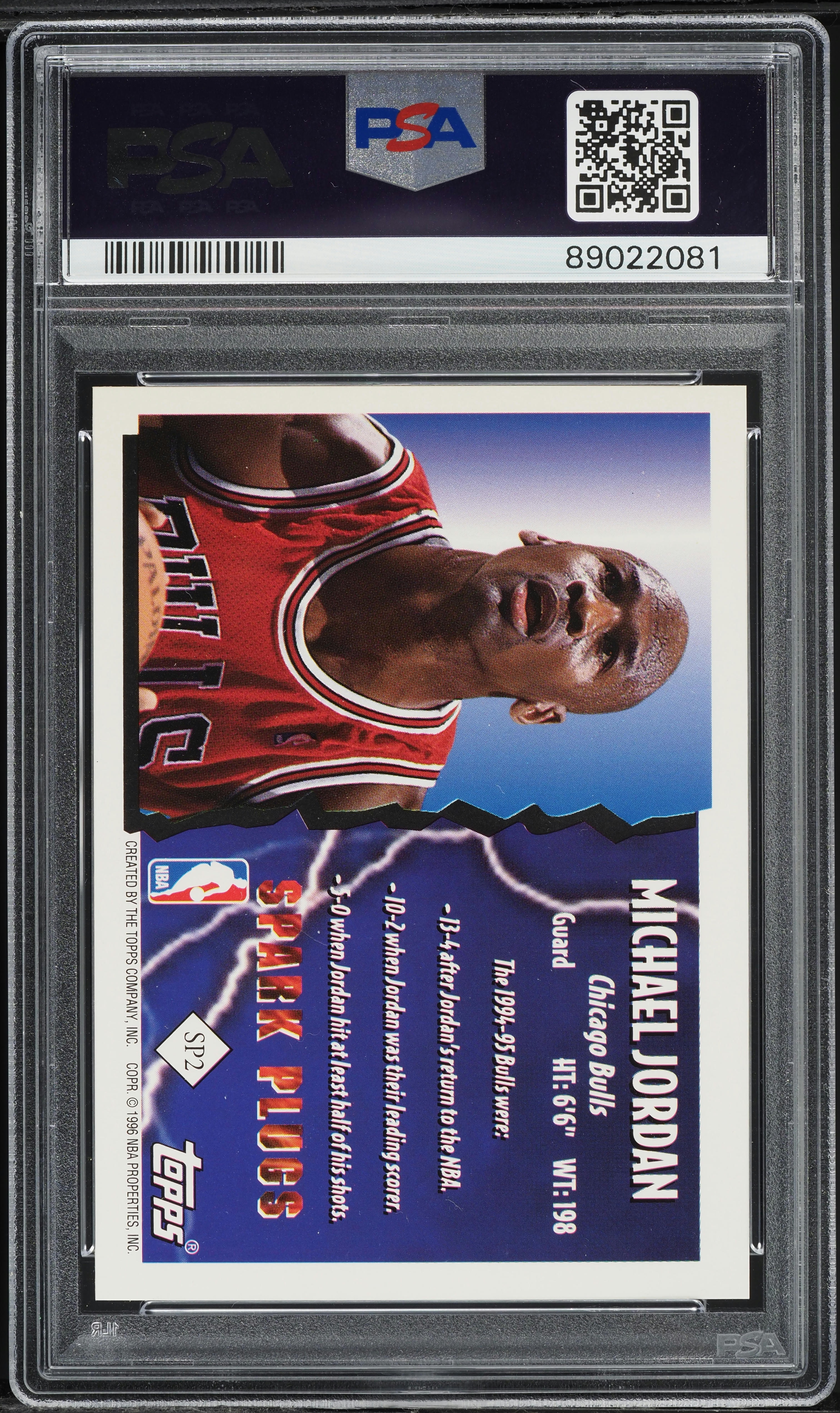 1995 Topps Spark Plugs Michael Jordan #SP2 PSA 9 MINT on Fanatics