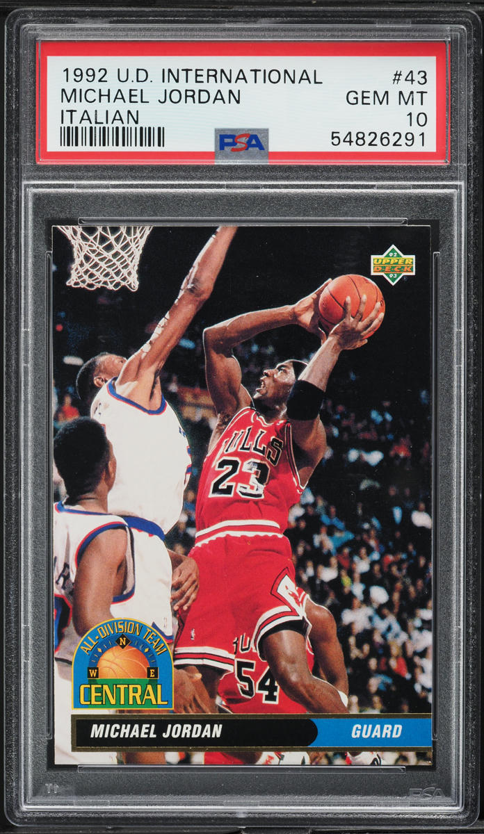 1992 Upper Deck International Italian Michael Jordan #43 PSA 10 GEM MINT