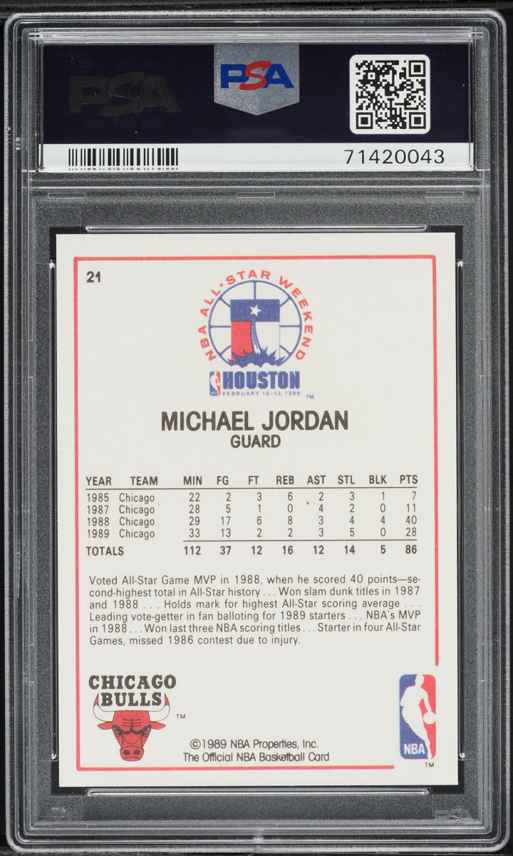 1989 Hoops Michael Jordan ALL-STAR #21 PSA 10 GEM MINT