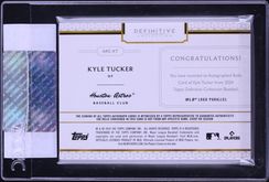 2024 Topps Definitive Coll. Red Kyle Tucker MLB LOGOMAN PATCH AUTO