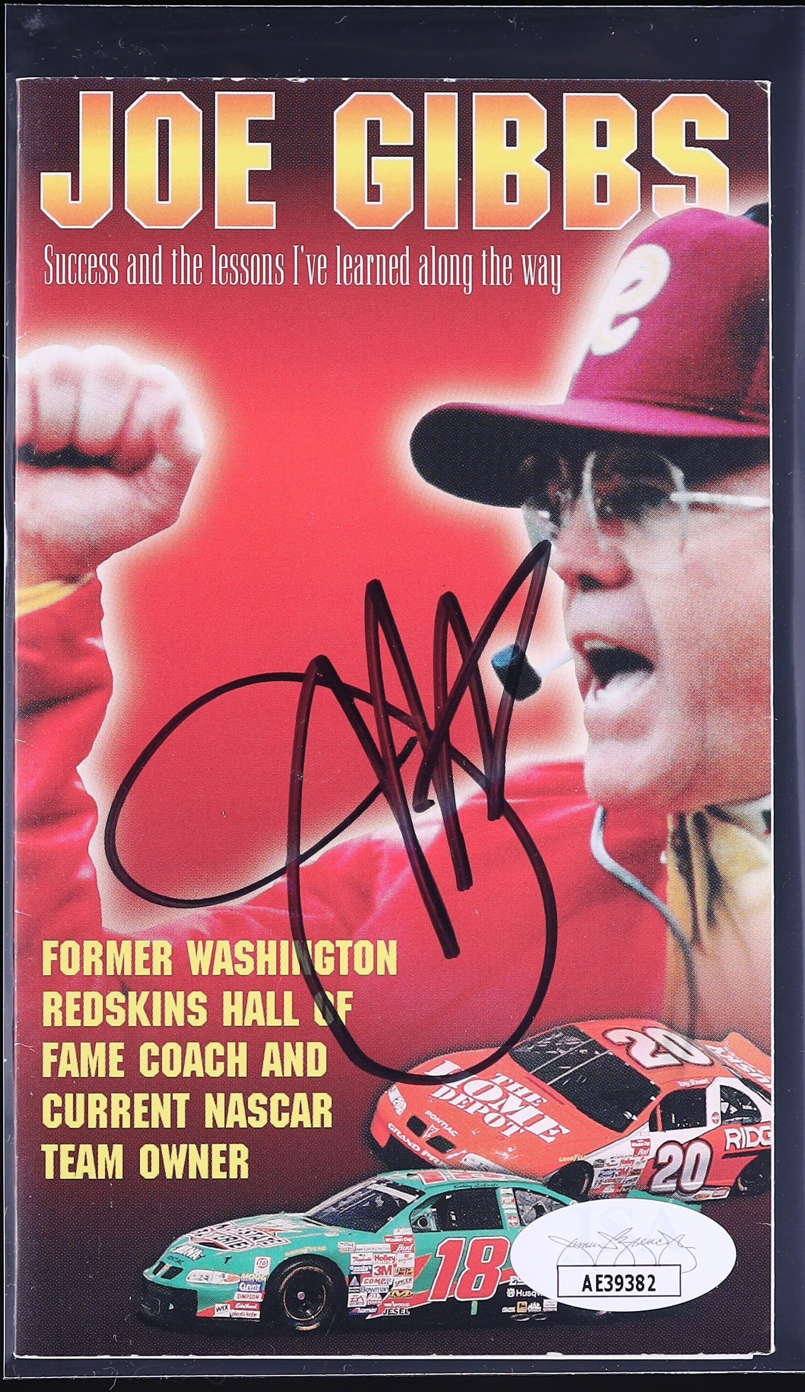 Joe Gibbs Signed Autographed Pamphlet - JSA AUTH, COA on Fanatics
