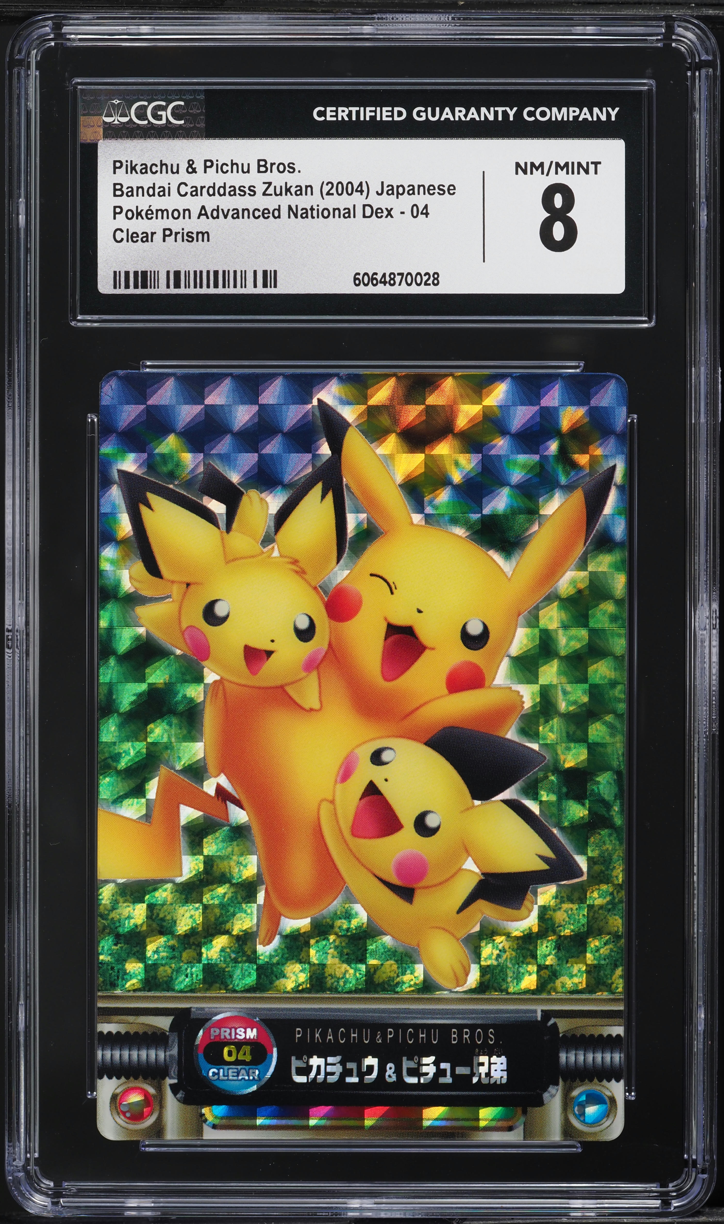 2004 Pokemon Japanese Zukan National Dex Clear Prism Pikachu
