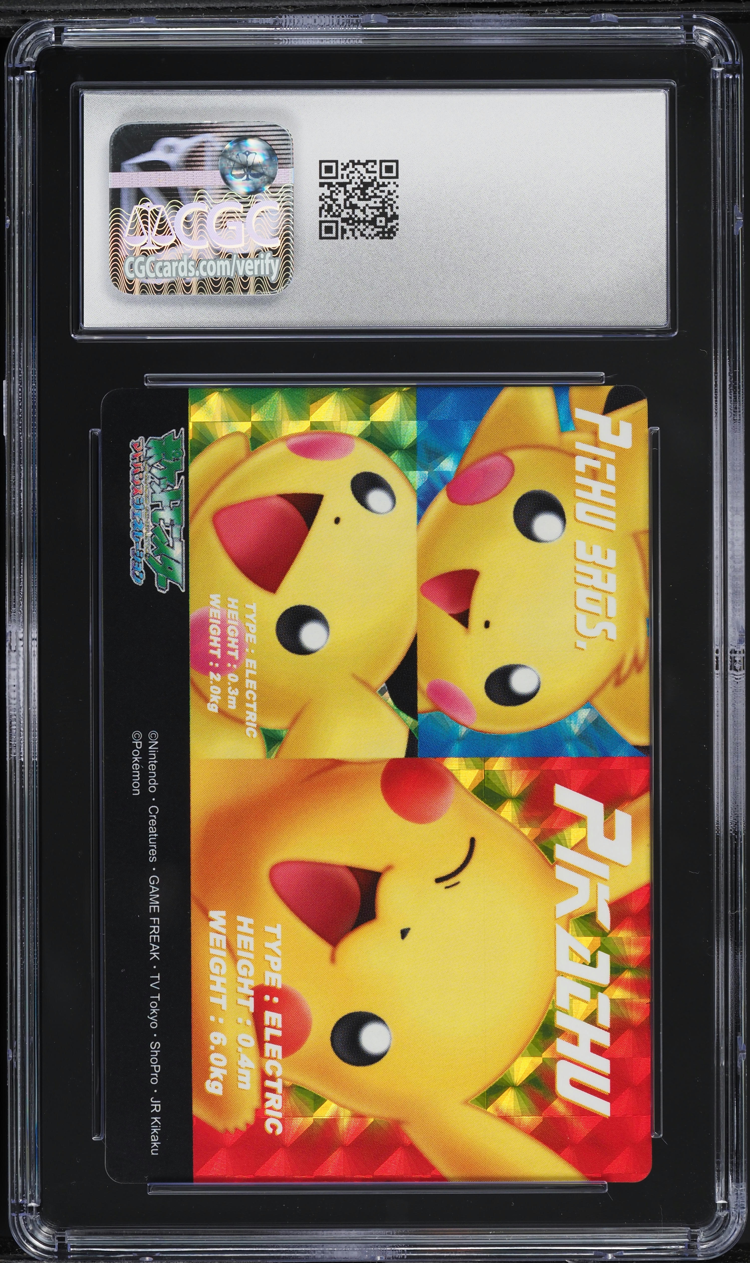 2004 Pokemon Japanese Zukan National Dex Clear Prism Pikachu